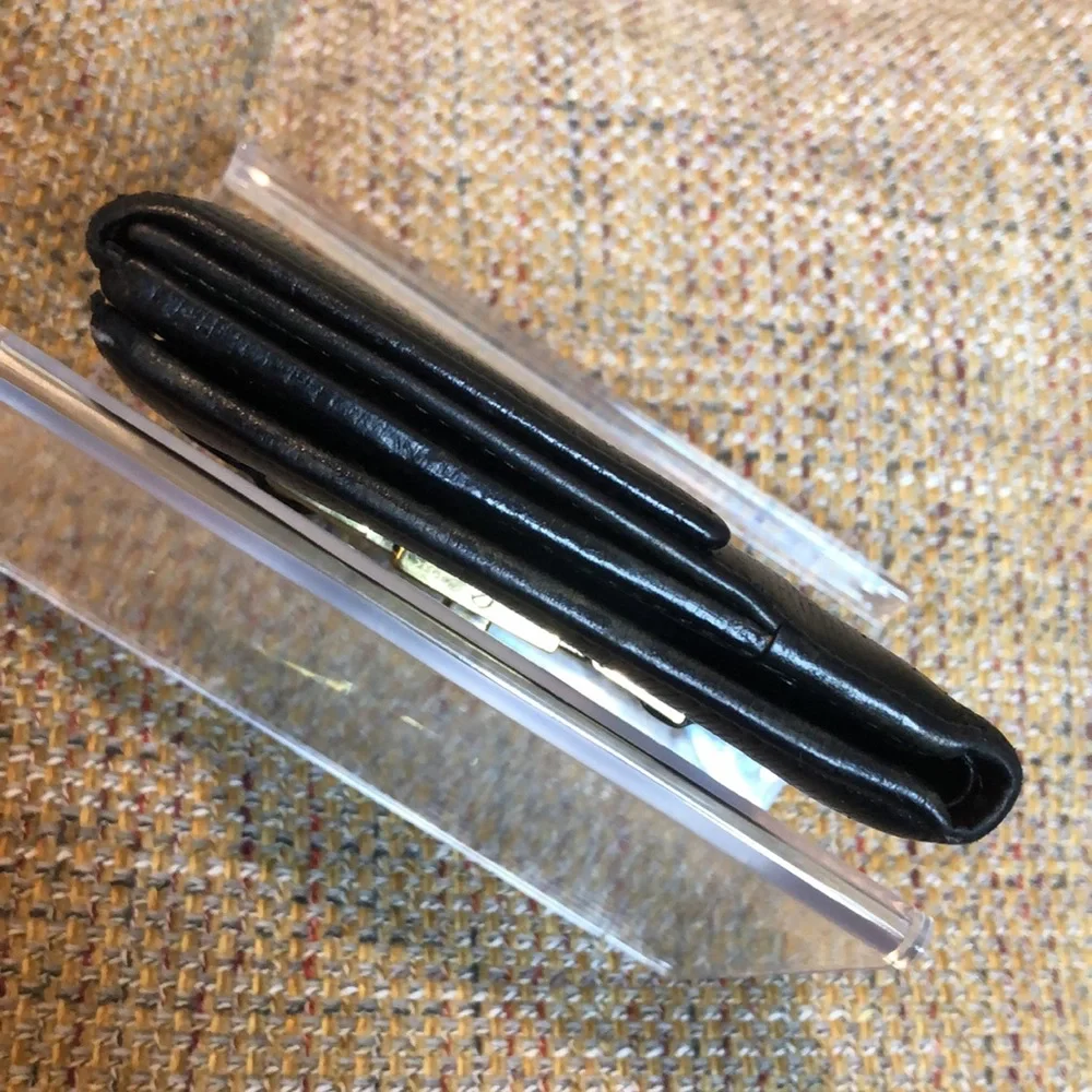 GUCCI Black Leather Jackie Trifold Wallet Vintage
